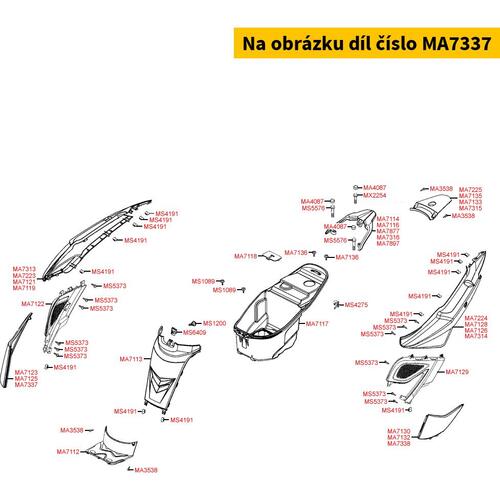 Seitenverkleidung re. unten weiß MA7337