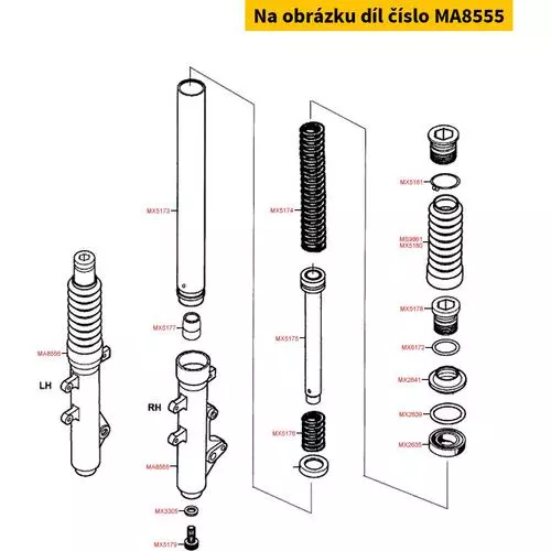 Tauchrohr re. MA8555