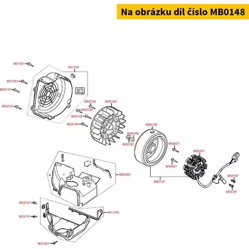 Rotor (f. Stator mit 8 Spulen) MB0148