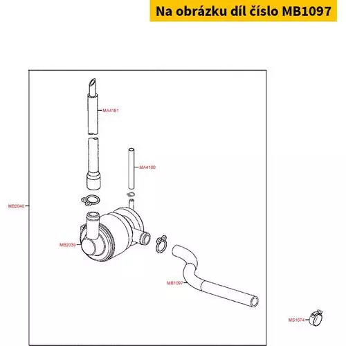 Schlauch f. Sekundärluftventil MB1097