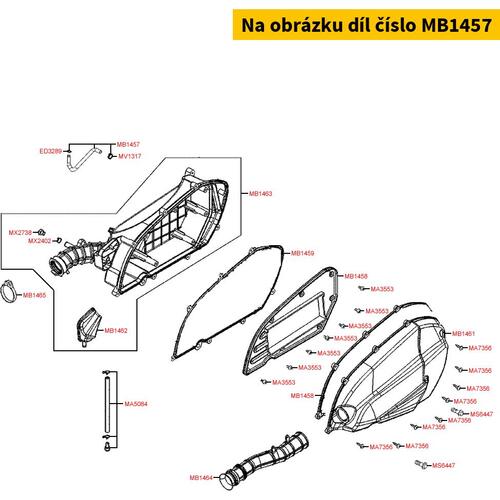 Schlauch f. Motorentlüftung MB1457