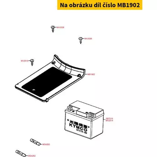 Batteriefachabdeckung schwarz MB1902