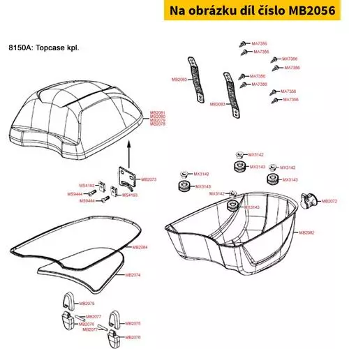 Topcase f.Fzg.creme MB2056