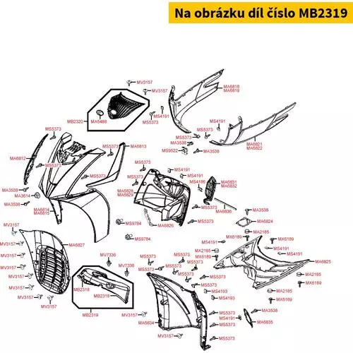 Spritzschutz vo.u. Frontverkleidung MB2319