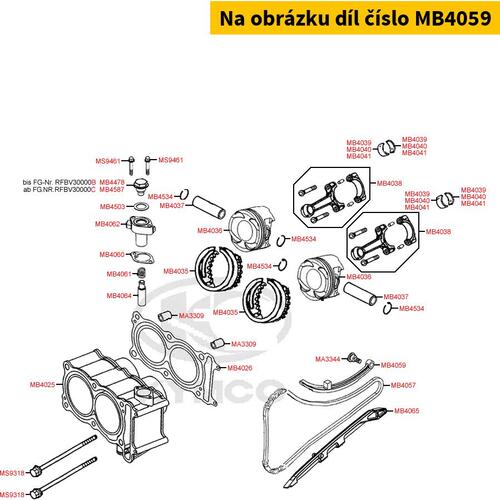 Steuerkettenschiene zum Spanner MB4059