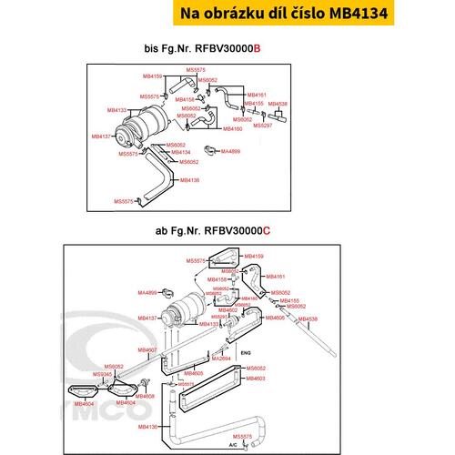 Schlauch Sekundärluftsystem zum Tank MB4134