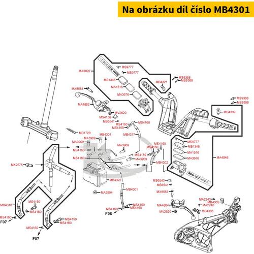 Bremsschlauch zu Sattel hi. MB4301