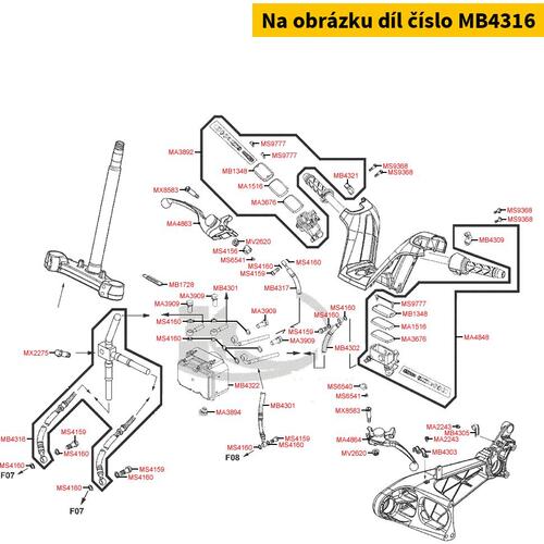 Bremsschlauch zu Sattel vo. MB4316