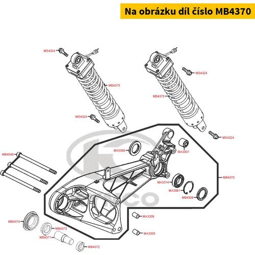 Schwingarm hinten re. MB4370