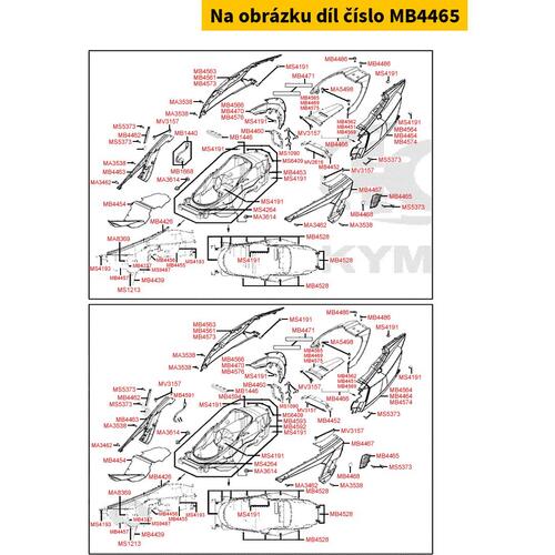 Grill f. Seitenverkleidung li. MB4465