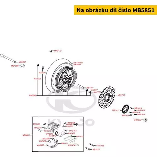 Bremssattel vo. MB5851