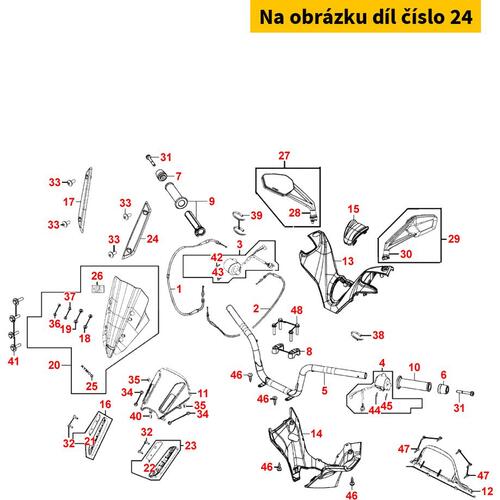 Verkleidung Windschild li. MB6593