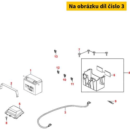 Kabel f. Batterie (Pluskabel) MB6707