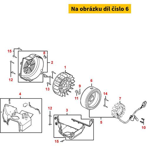 Rotor (f. Stator mit 12 Spulen) MB7246