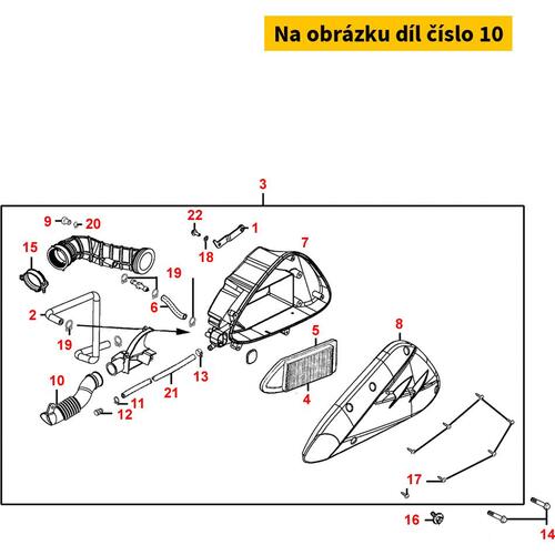 Schlauch am Luftfilterkasten(Ansaugluft) MB7356