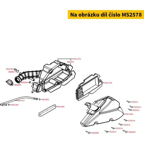 Dichtung f. Luftfiltereinsatz MS2578