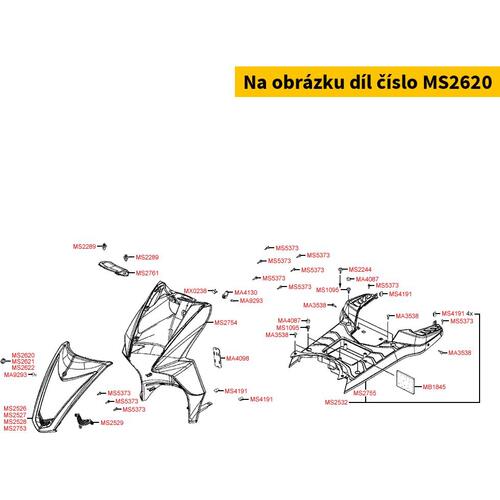 Schraubendeckel in Frontverkleidung f.Fzg.schwarz MS2620