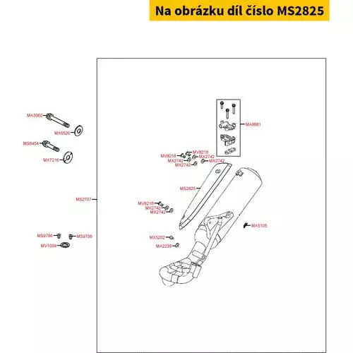 Auspuffblende schwarz glänzend MS2825