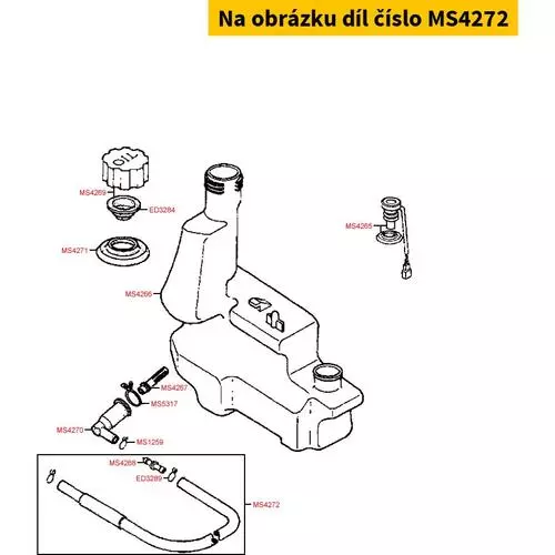 Schlauch Öltank zu Ölpumpe MS4272