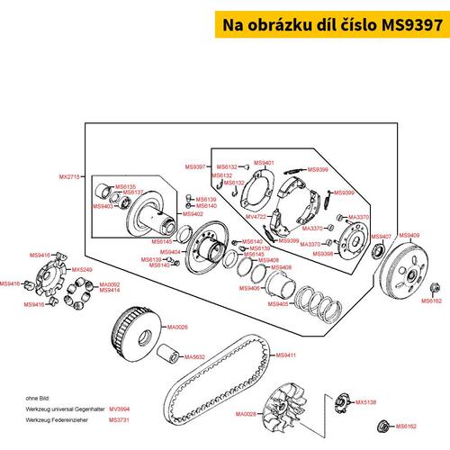 Trägerplatte Kupplung kpl = MA5509 MS9397