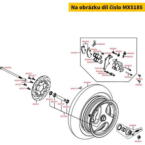 Halter f. Bremssattel MX5185