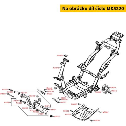 Halter re. f. Trittbrett MX5220