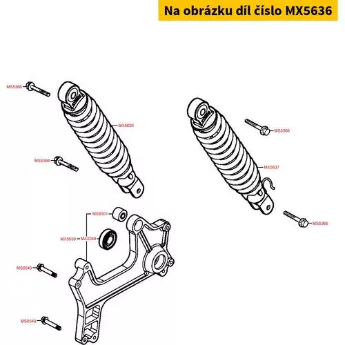 Federbein hinten re. MX5636