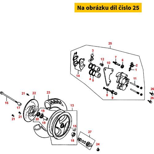 Bremssattel vo.silber MX6054