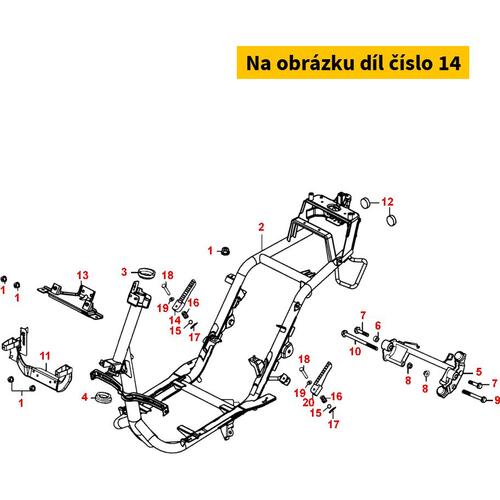 Soziusfussraste re. alufarben MX6109