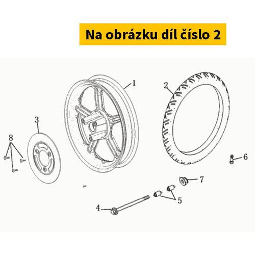 90/90-12. Tubeless Tyre S42701-TAC-A01