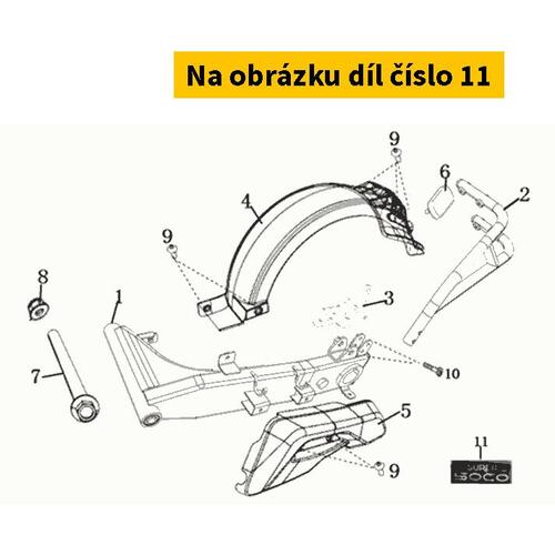 Rear Flat Fork Cover Sticker S88511-TBG-C00