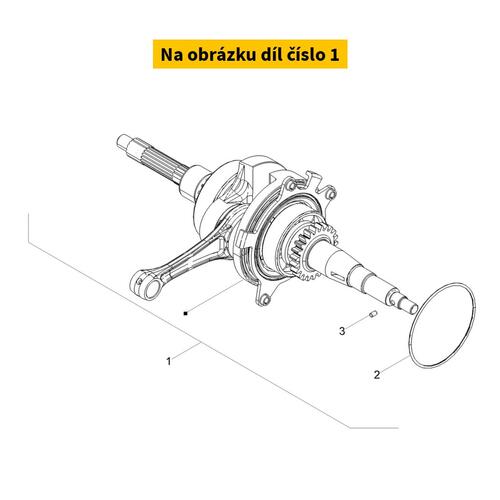 Crankshaft With Ball Bearing And Pinion SP1A016488