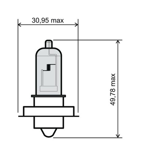 RMS Žárovka Halogen 12V 15W P26S - čirá