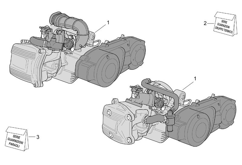 Motor, sady těsnění