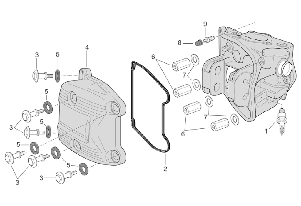 Kryt ventilů (ext termostat)