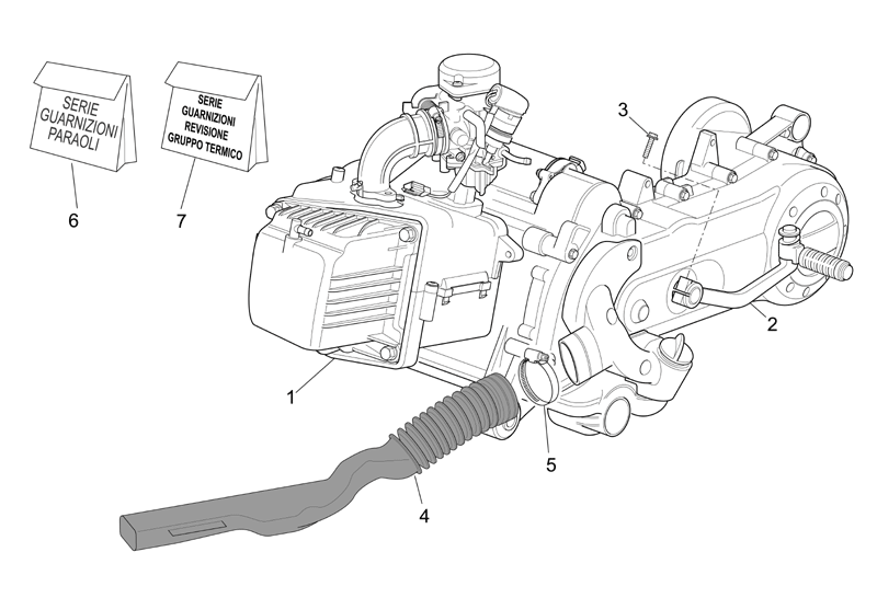 Motor, sady těsnění