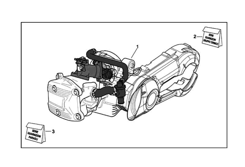 Motor, sady těsnění