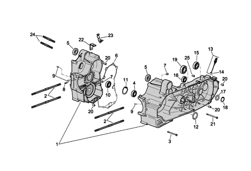 Motor, skříň klikové hřídele