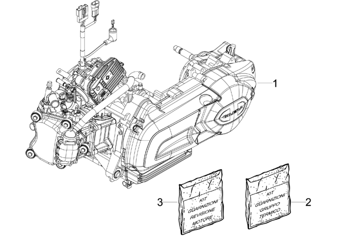 Motor, sady těsnění