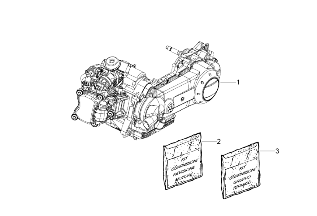 Motor, sady těsnění