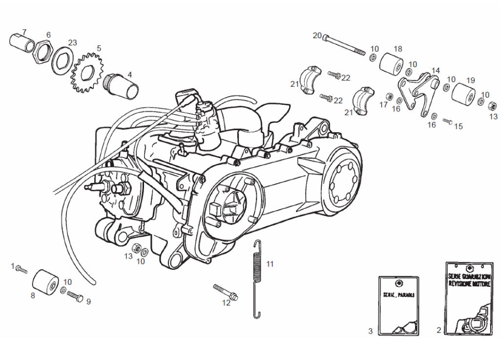 Motor, sady těsnění