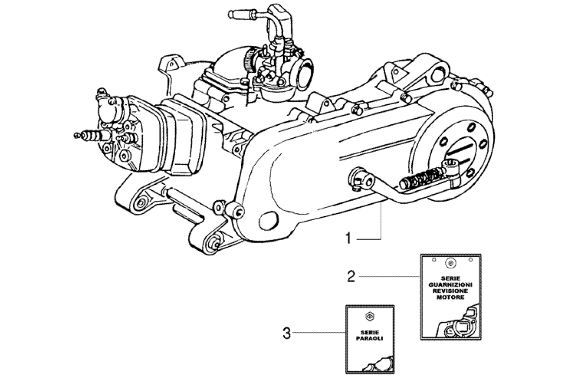 Motor, sady těsnění