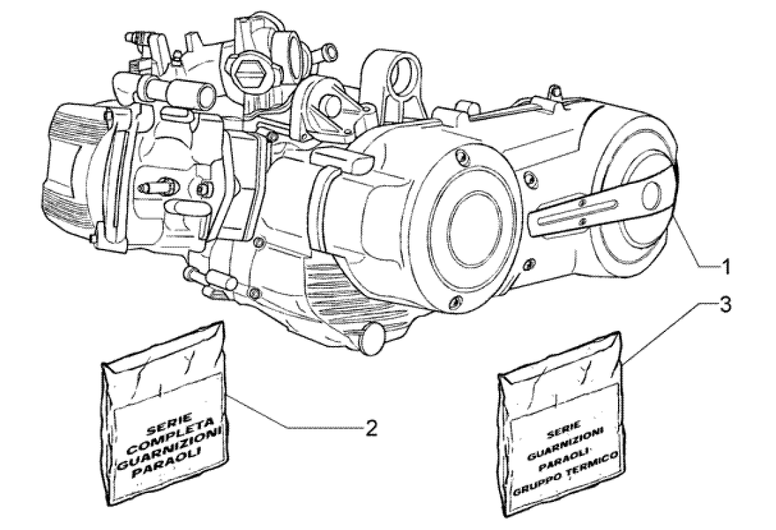 Motor, sady těsnění