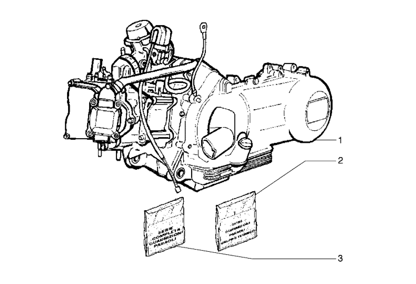 Motor, sady těsnění