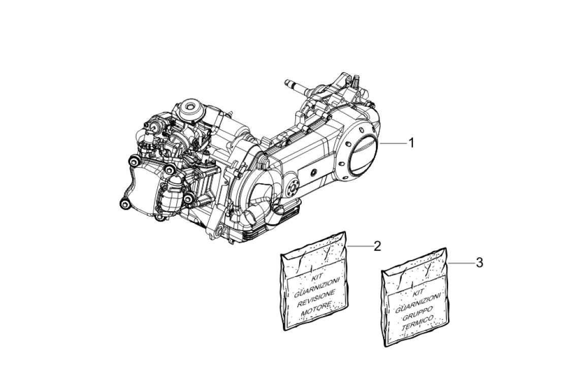 Motor, sady těsnění