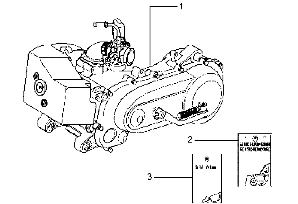 Motor, sady těsnění