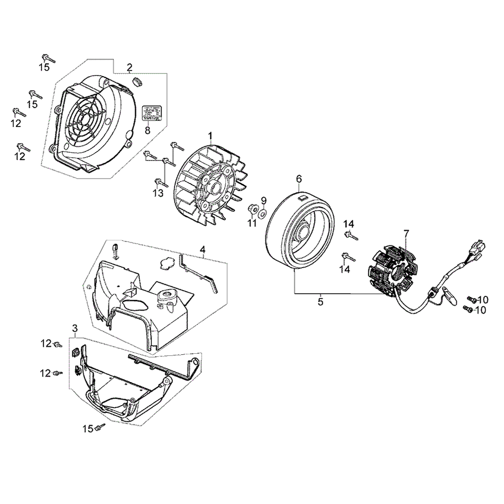 Stator, ventilátor