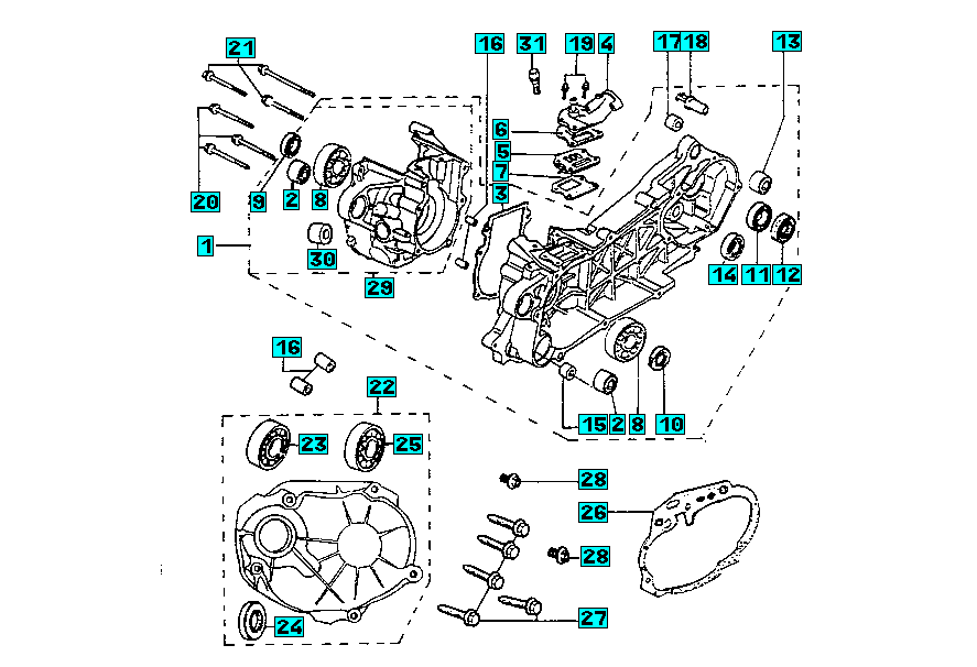 Blok motoru (od č. motoru 10891263)