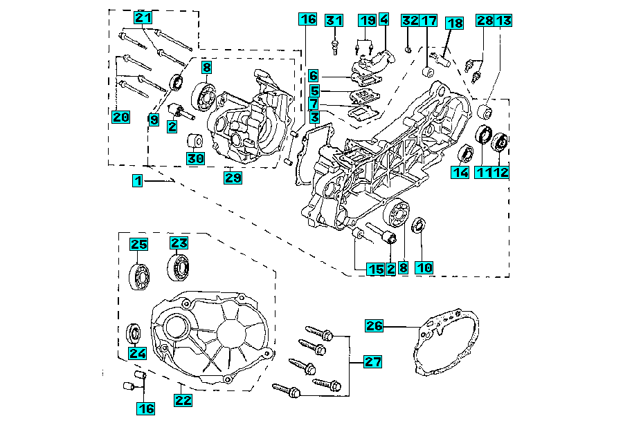 Blok motoru (SM10254-0,15KW)