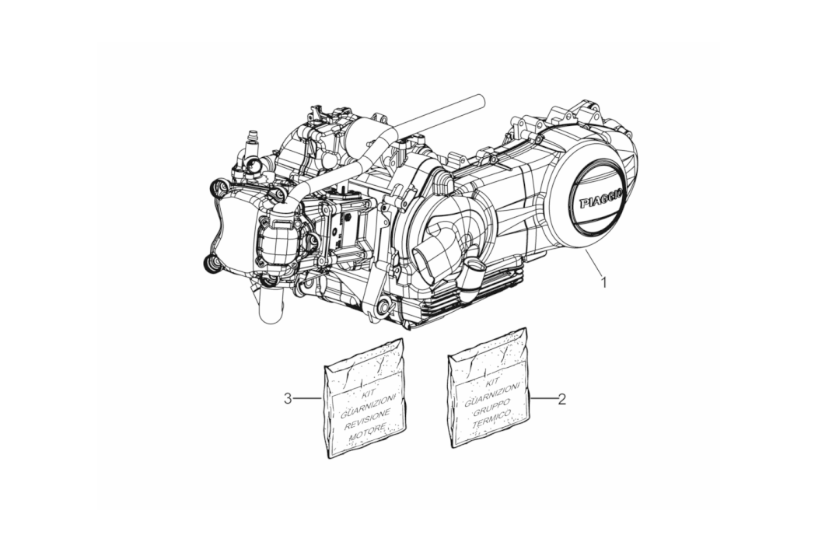 Motor, sady těsnění